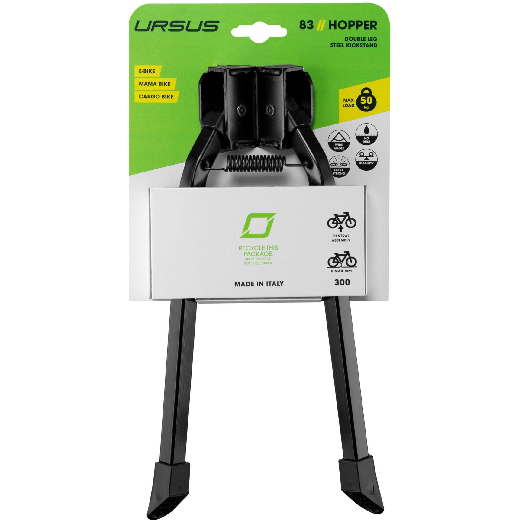 Ursus middenstandaard dubbel Hopper 28" 300mm zwart