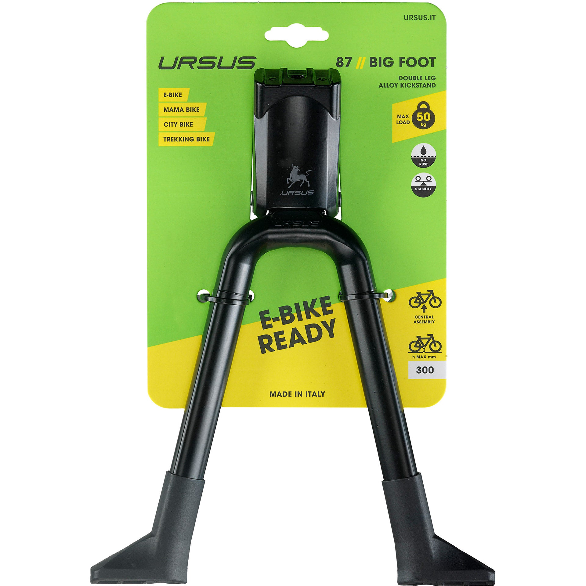 Ursus middenstandaard dubbel Big Foot 28" 300mm zwart