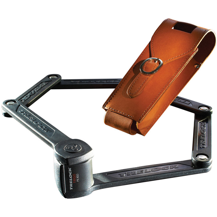 Trelock vouwslot FS 380/85 met luxe leren etui