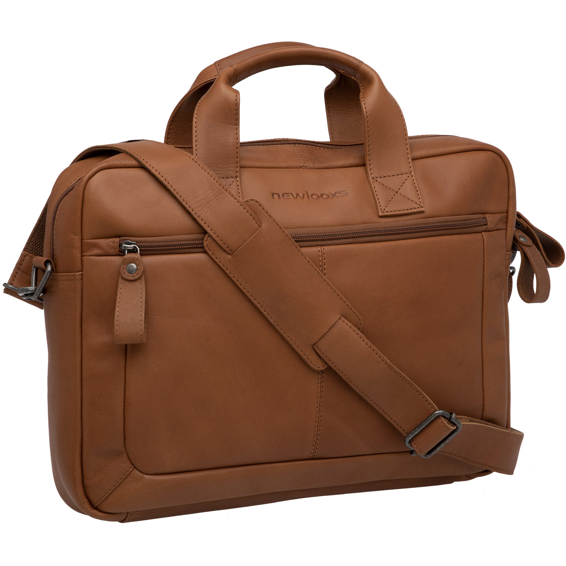 New Looxs laptoptas Luko leer 7,5l cognac