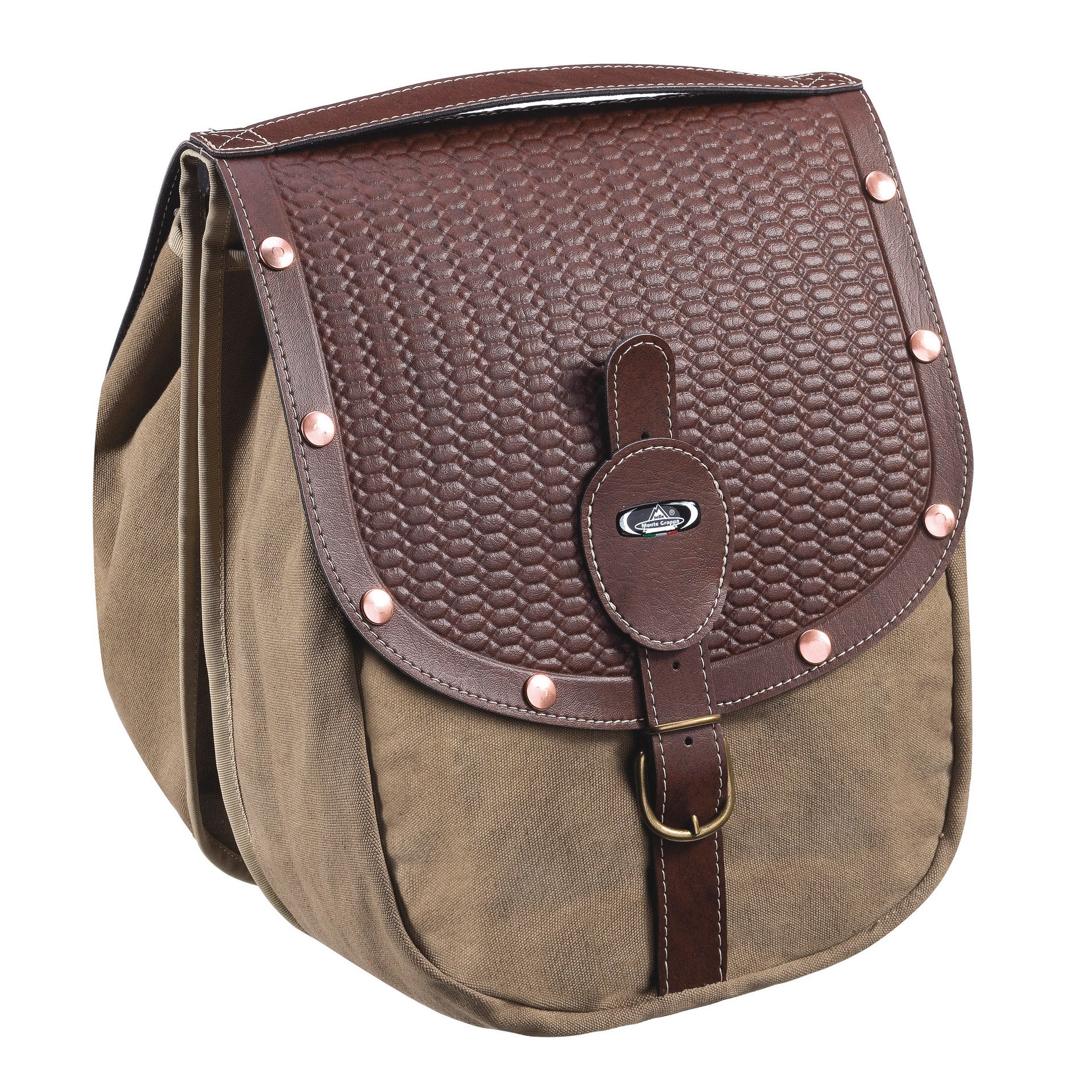 Monte Grappa dubbele tas 16,5L British m/klinknagels D-bruin