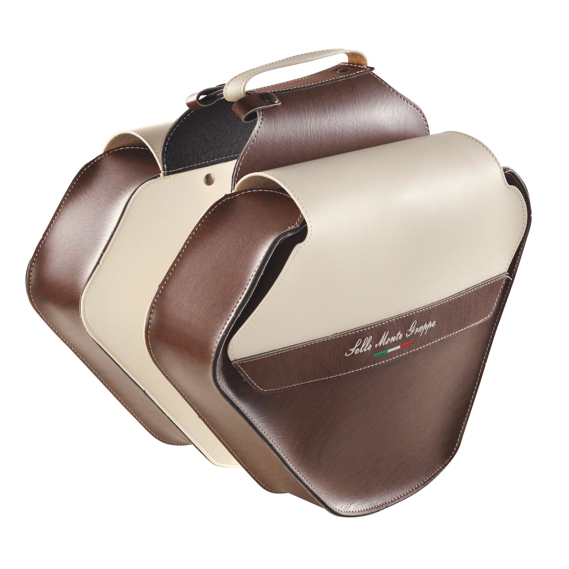 Monte Grappa dubbele tas 17,5L Fashion Skay D-bruin/cream