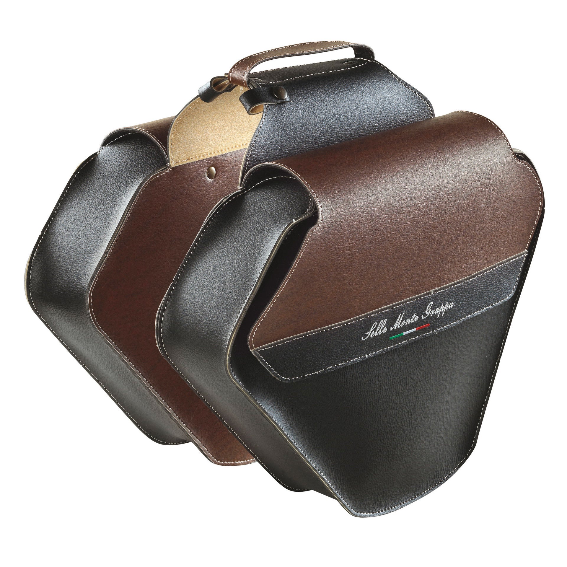 Monte Grappa dubbele tas 17,5L Fashion Skay zwart/D-bruin
