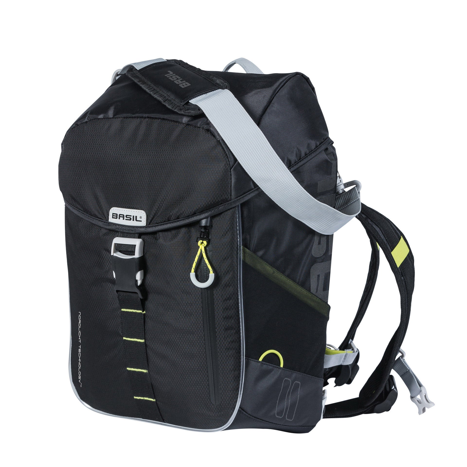 Basil rugzak Miles Daypack Nordlicht 17l zwart/lime