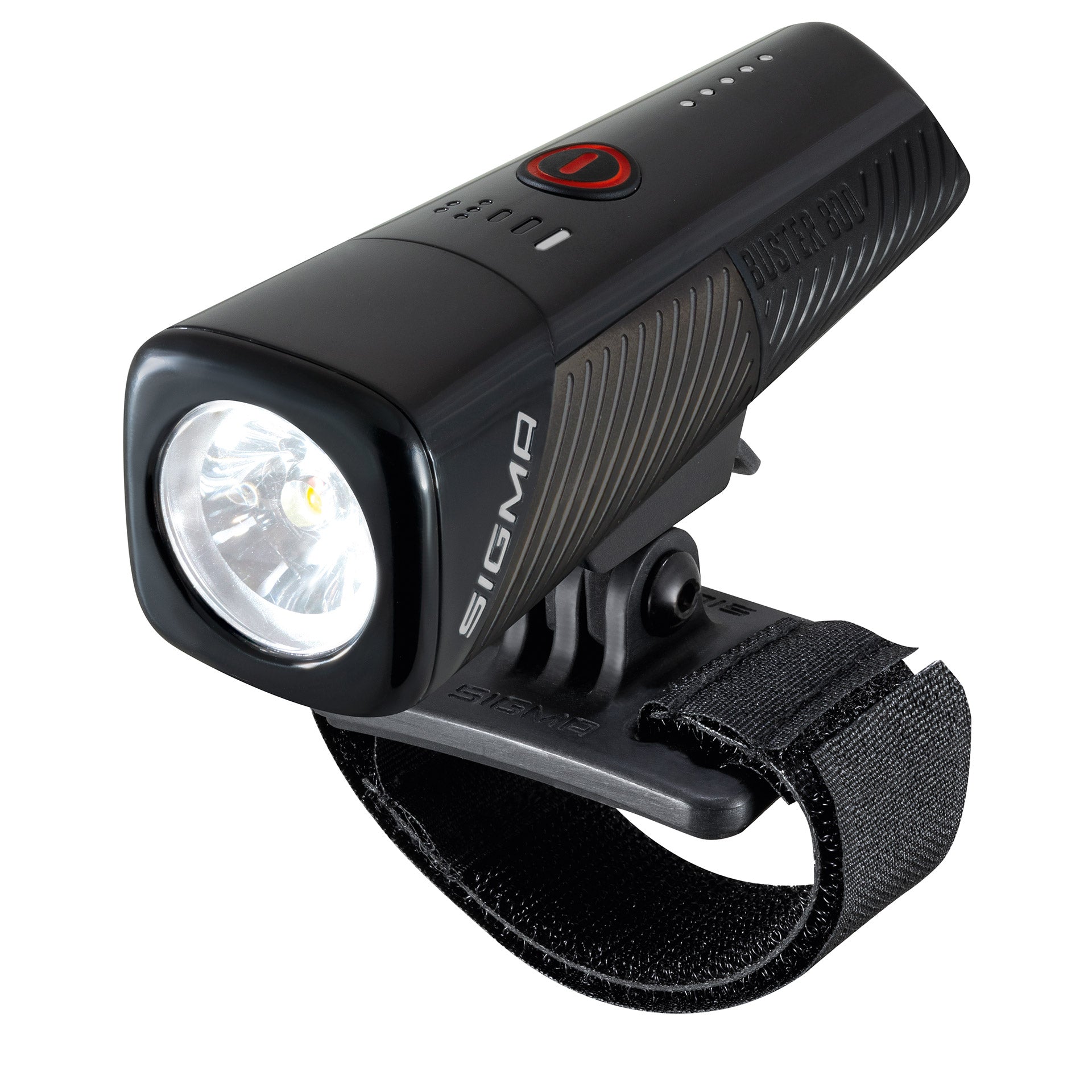 Sigma koplamp Buster 800 LED helmhouder -Li-ion accu USB