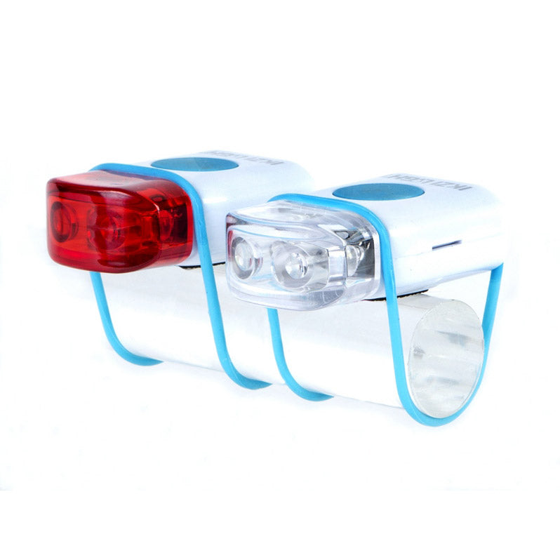 IKZI-Light LED set voor+achter elastiek bev."Stripties" wit