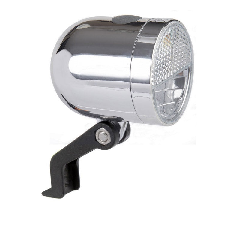 IKZI-Light Retro koplamp nero chroom 10lux batt 1481010