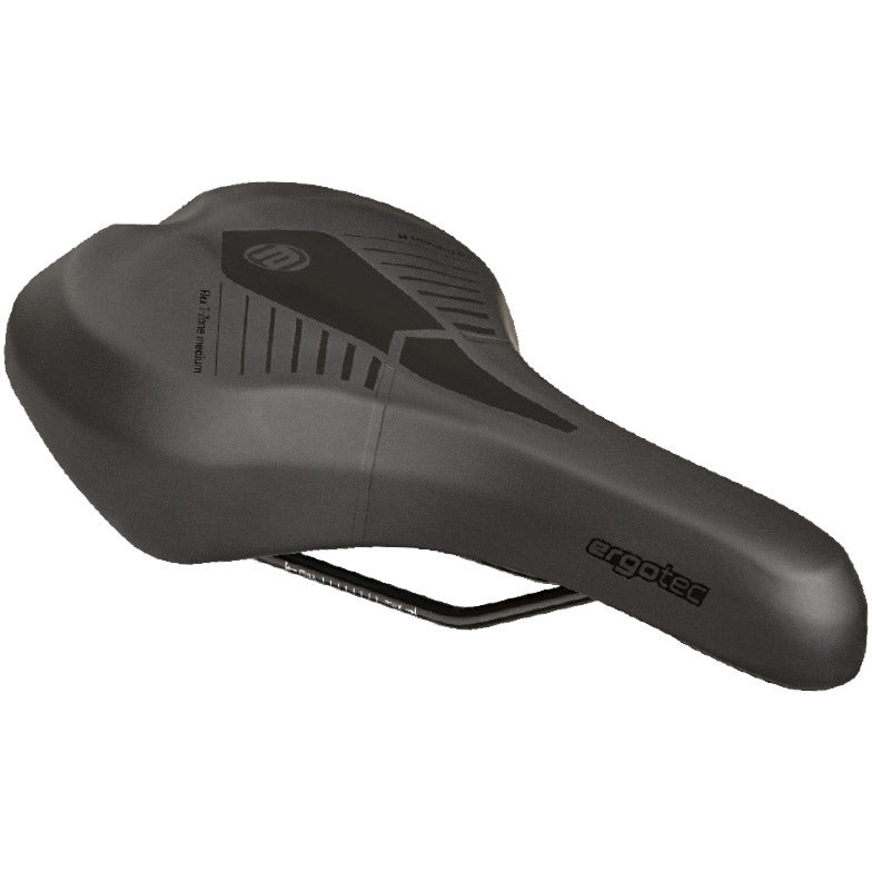 Ergotec zadel Active M medium 279 x 174mm PU zwart