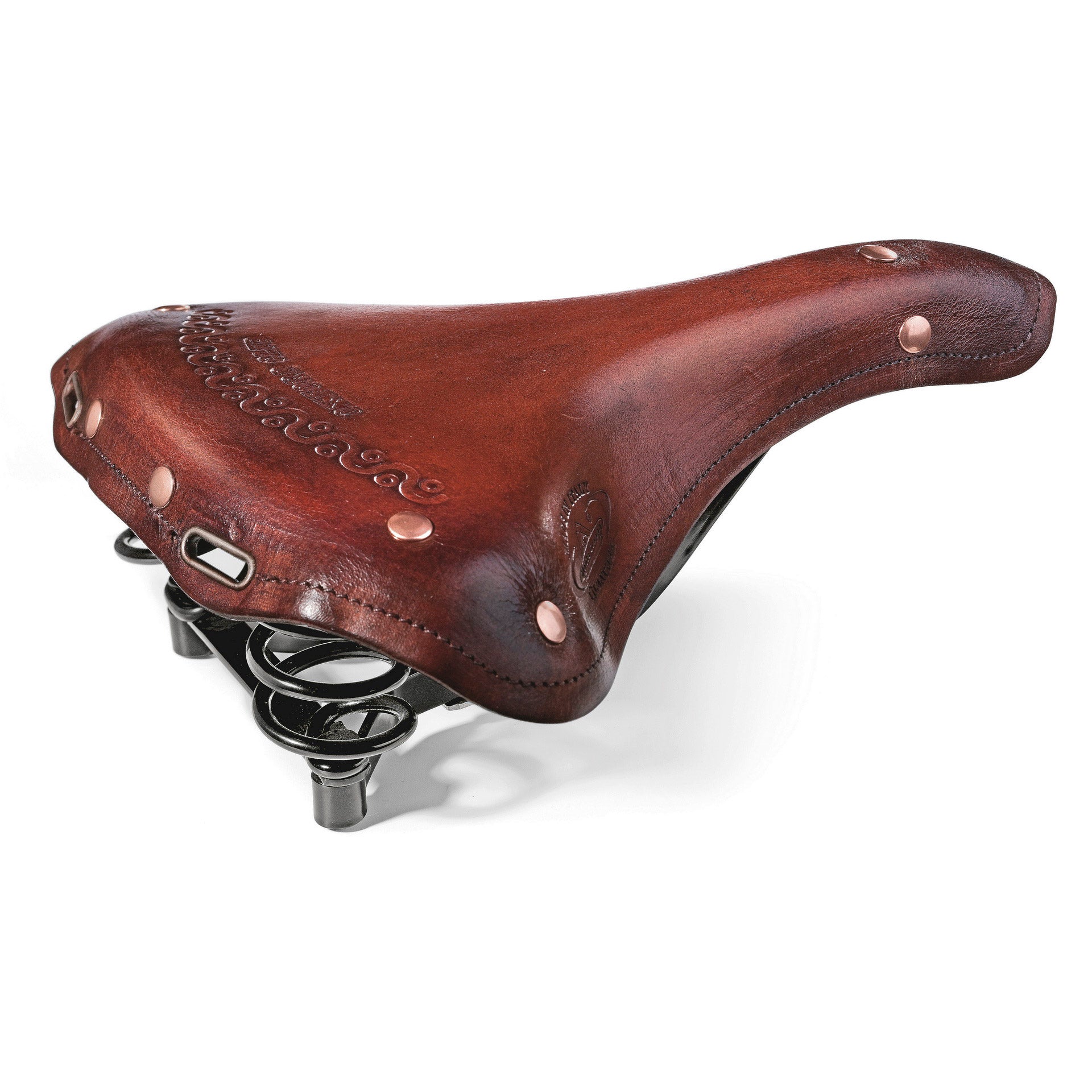 Monte Grappa zadel veer breed Charleston Oxford leer D-bruin