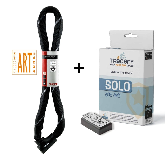 Simson actie veiligheid pakket Bold ketting + Tracefy Solo