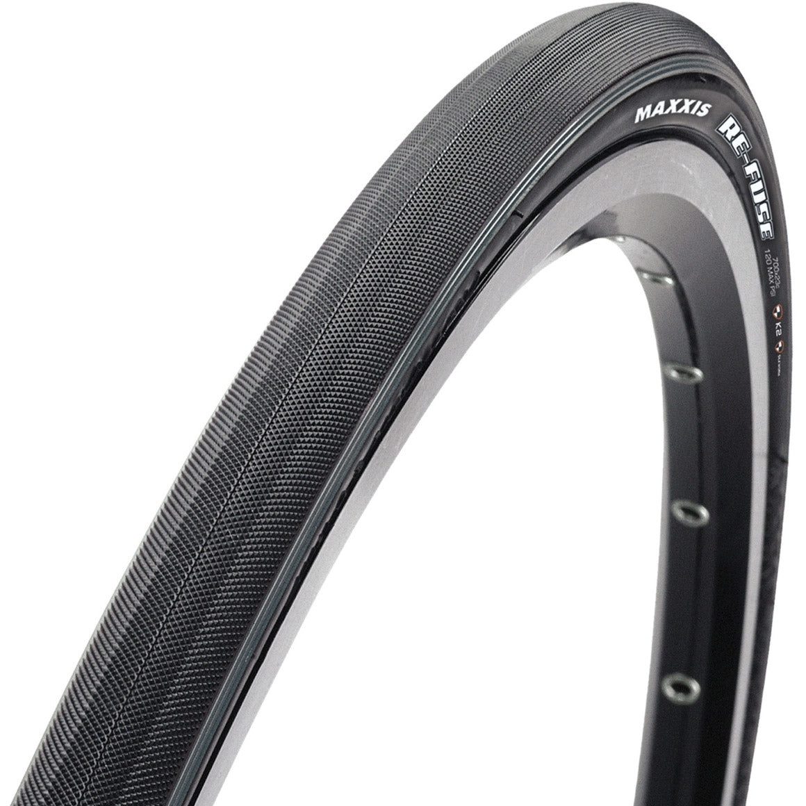 Maxxis vouwband Re-fuse 32-622 carbon fiber 60TPI zwart