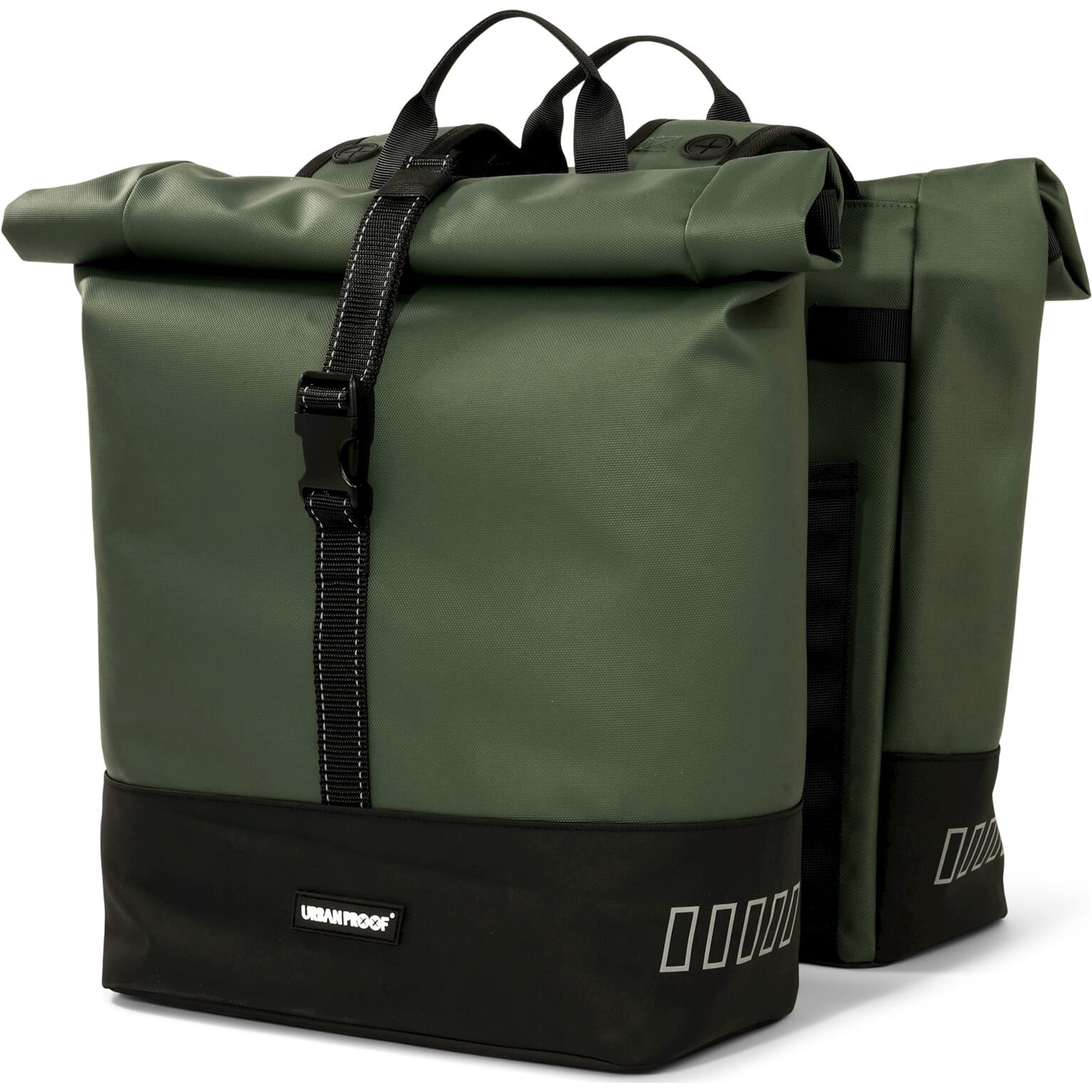 UrbanProof tas Double Roll Up Recycle 38l groen