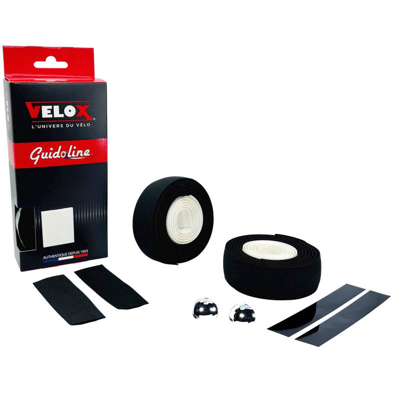 Velox stuurtape Maxi Cork Bicolor zwart/wit (2st)