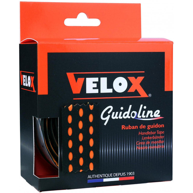 Velox stuurtape Bi-color 3.0 zwart/oranje (2st)