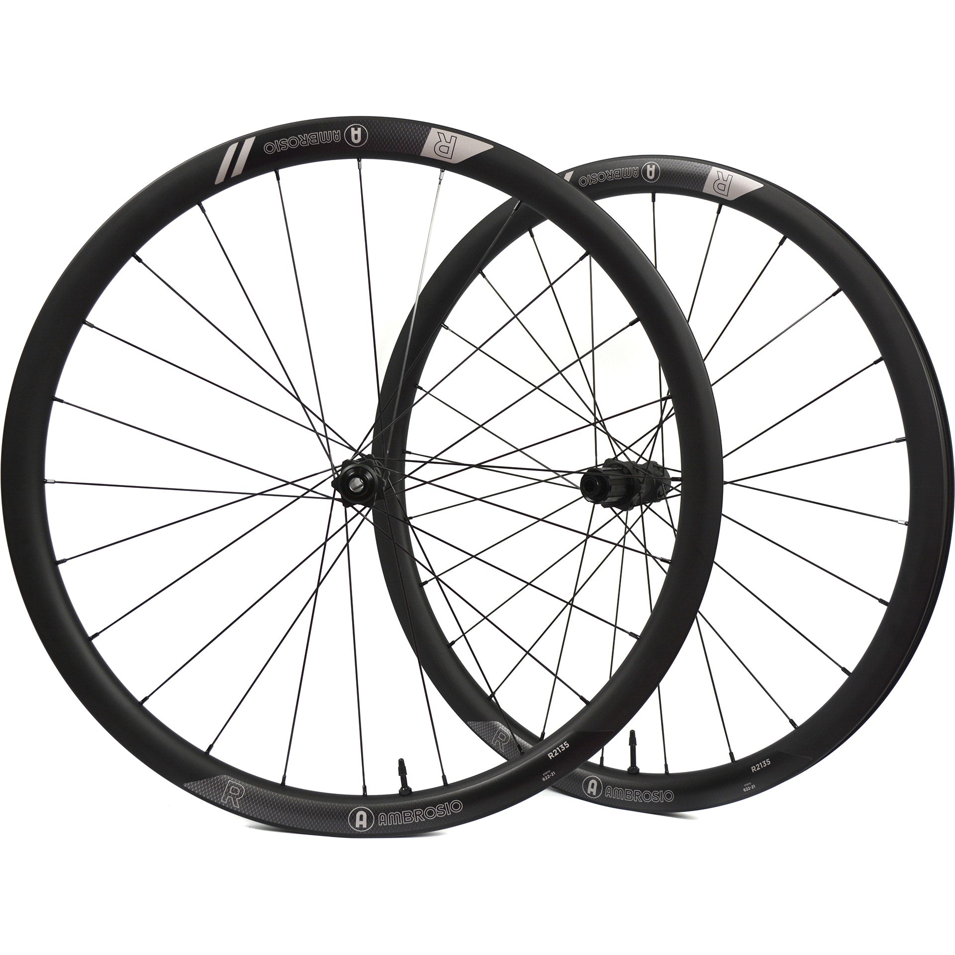 Ambrosio wielset R2135 28" disc centerlock steekas carbon