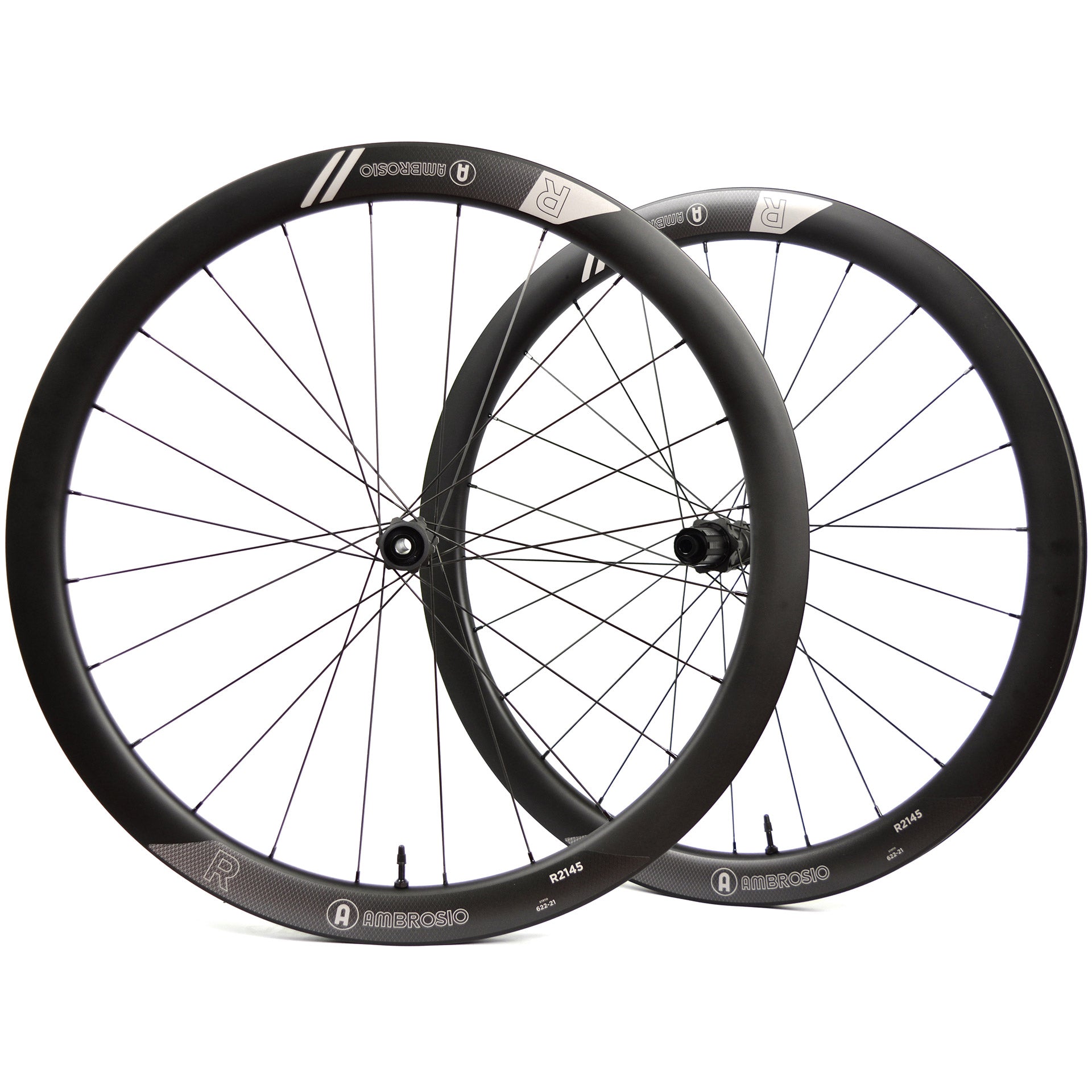 Ambrosio wielset R2145 28" disc centerlock steekas carbon