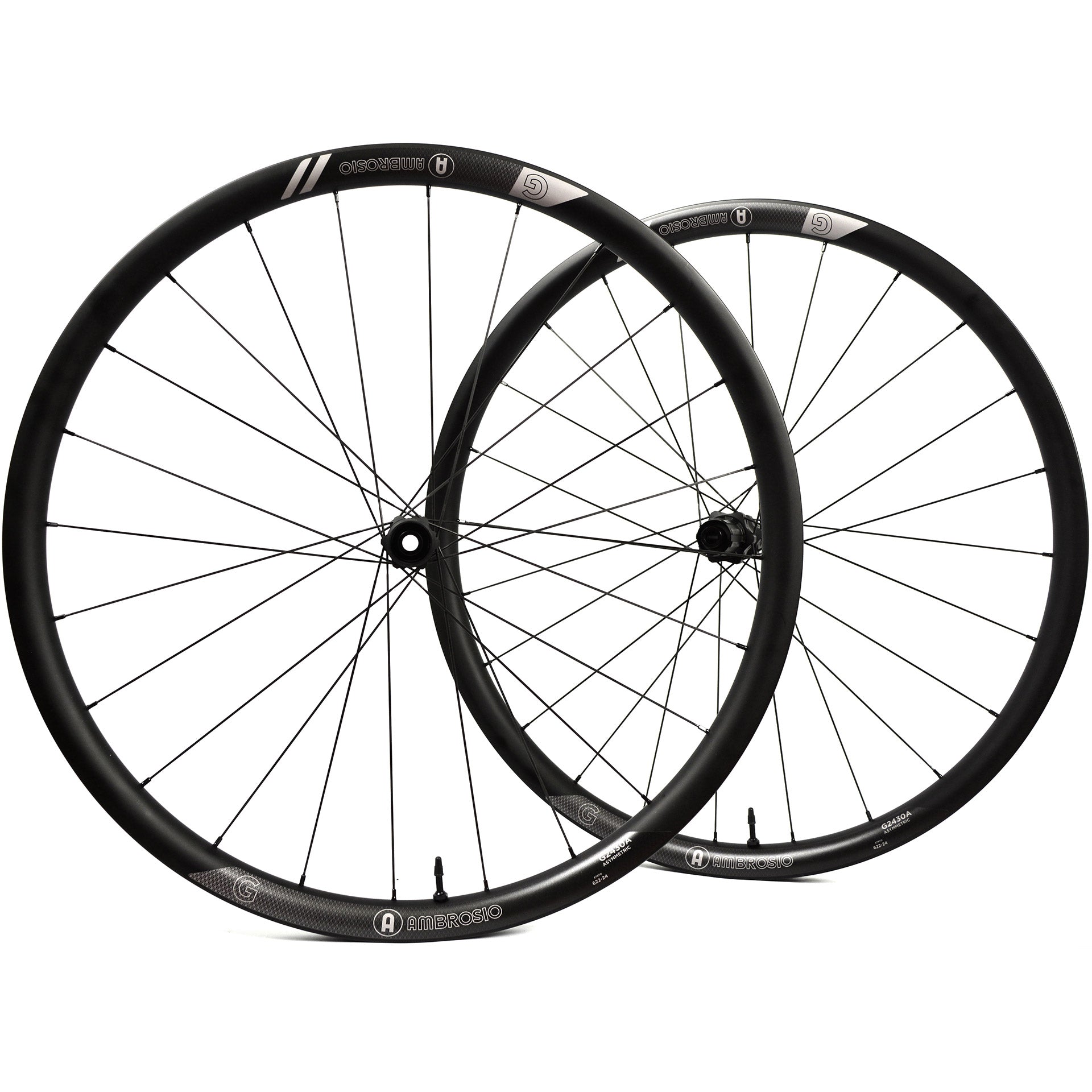 Ambrosio wielset G2430A 28" disc centerlock steekas carbon