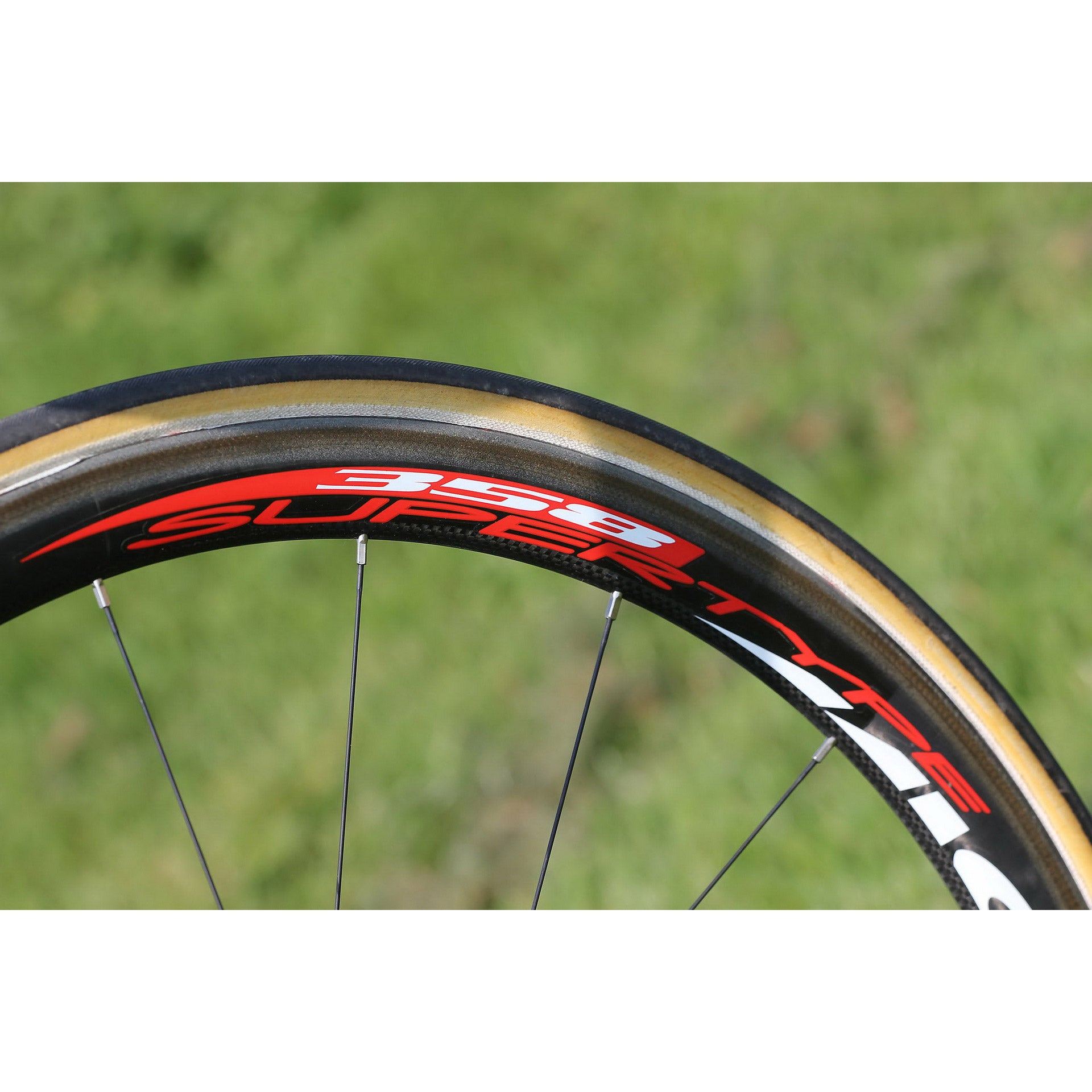 Miche wielset Supertype 358 Camp.Full Carbon (tube) rood