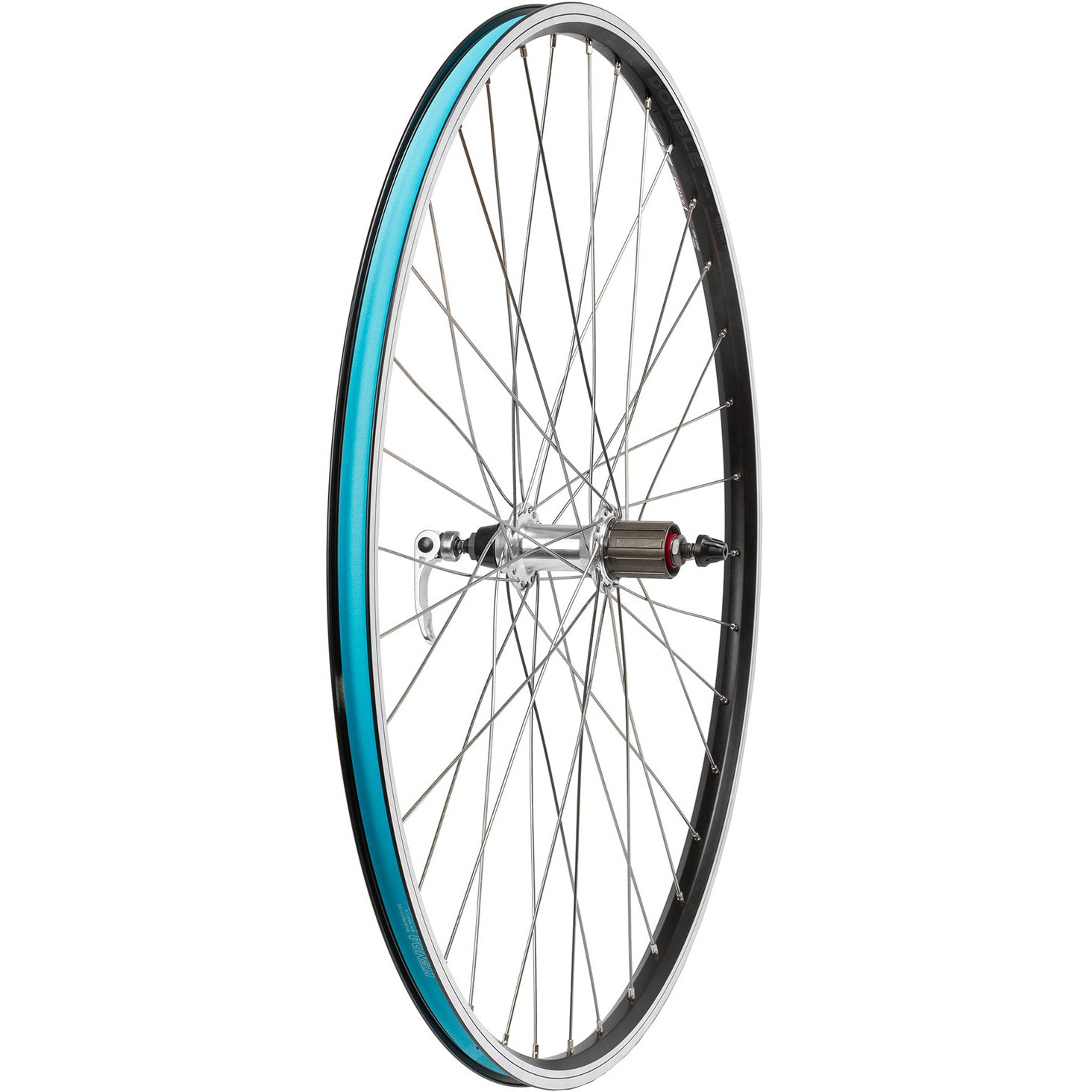 Messingschlager achterwiel 28" 8/9V QR Trekking zwart