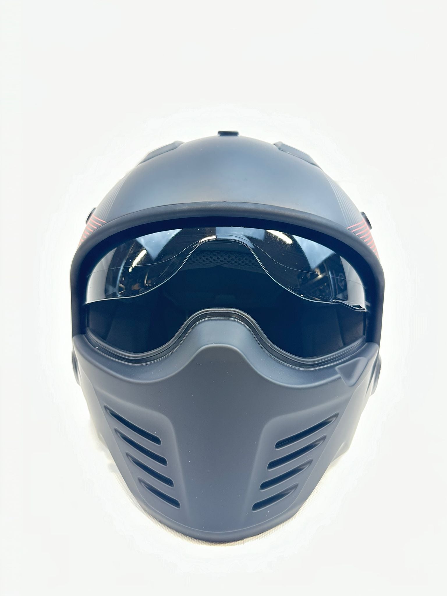 Vito Bruzano Jethelm - Motorhelm - Mat Zwart + Rood