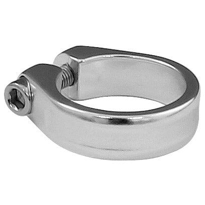 Zadelklem alu 34,9mm zilver M6 RVS schroef 348071