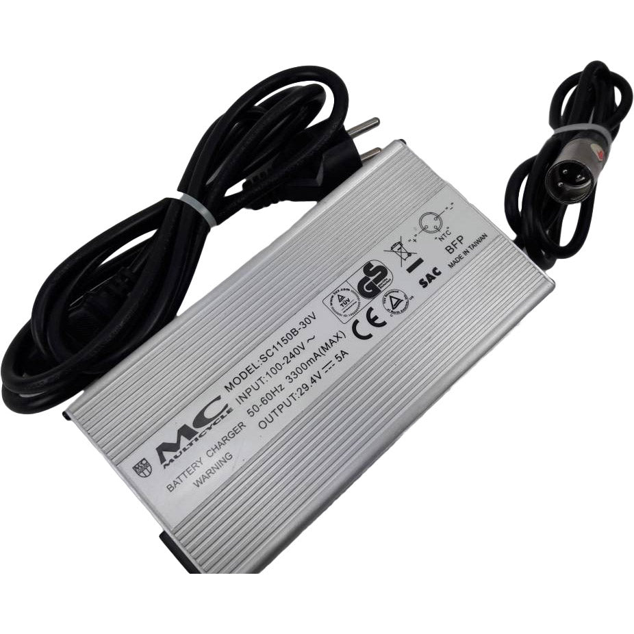 Bikkel snellader Smart / Move 29,4V 5A 3-pins