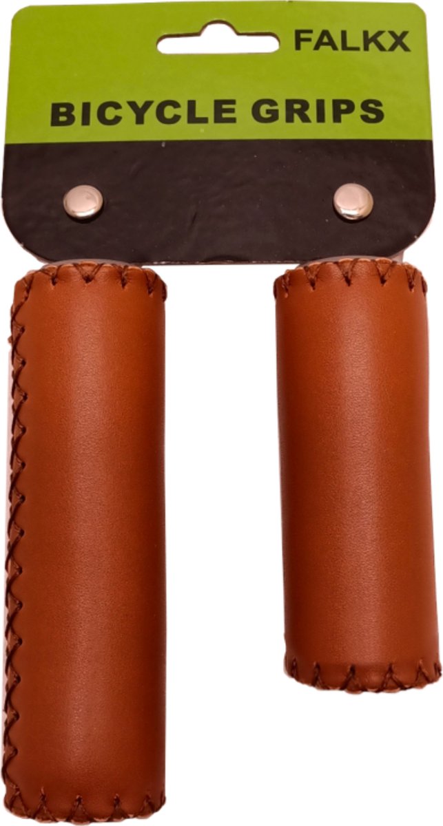 Fiets handvat - Falkx - 85/125 Mm - Leer Bruin