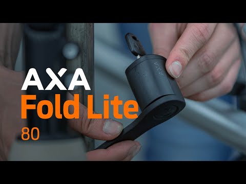 Vouwslot Axa Fold 80 Lite Duo Pack met gelijksluitende sleutels - zwart