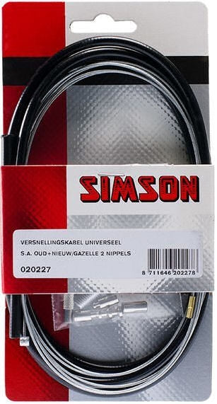 Versnellingskabelset Simson Sturmey Archer / Gazelle - zwart