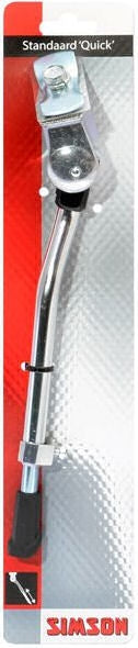 Zijstandaard verstelbaar Simson Quick met 30mm brede plaat - zilver