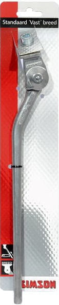 Zijstandaard Simson Vast breed met 30 mm brede plaat - zwart