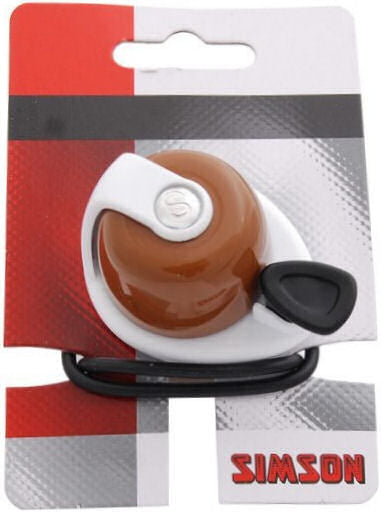 Fietsbel Simson Allure - bruin/wit