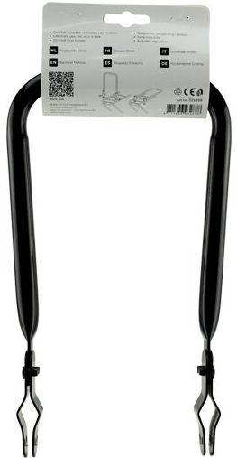 Rugleuning Simson smal met vinyl rugkussen - zwart