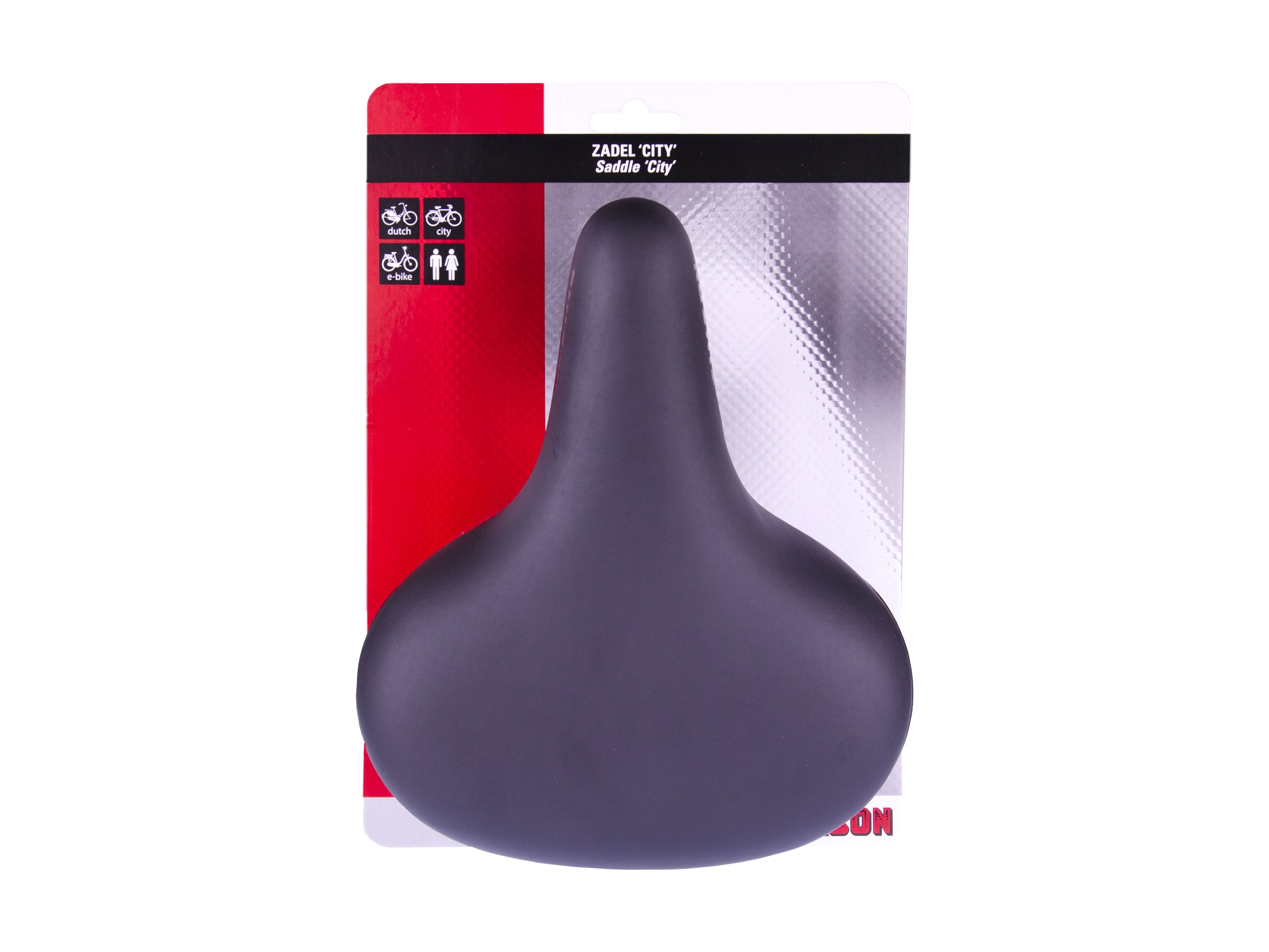 Fietszadel Simson City - zwart