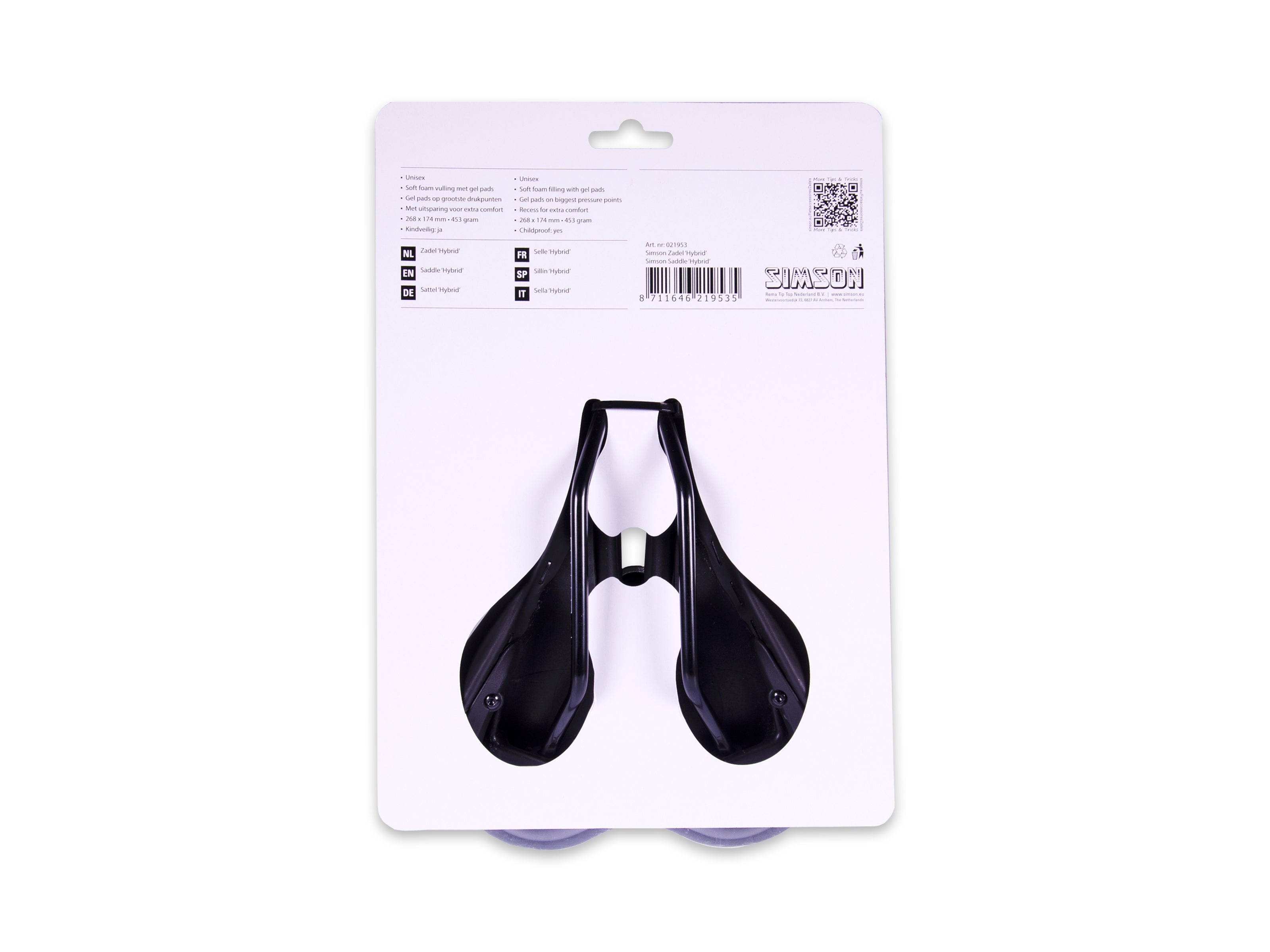 Fietszadel Simson Hybrid - zwart