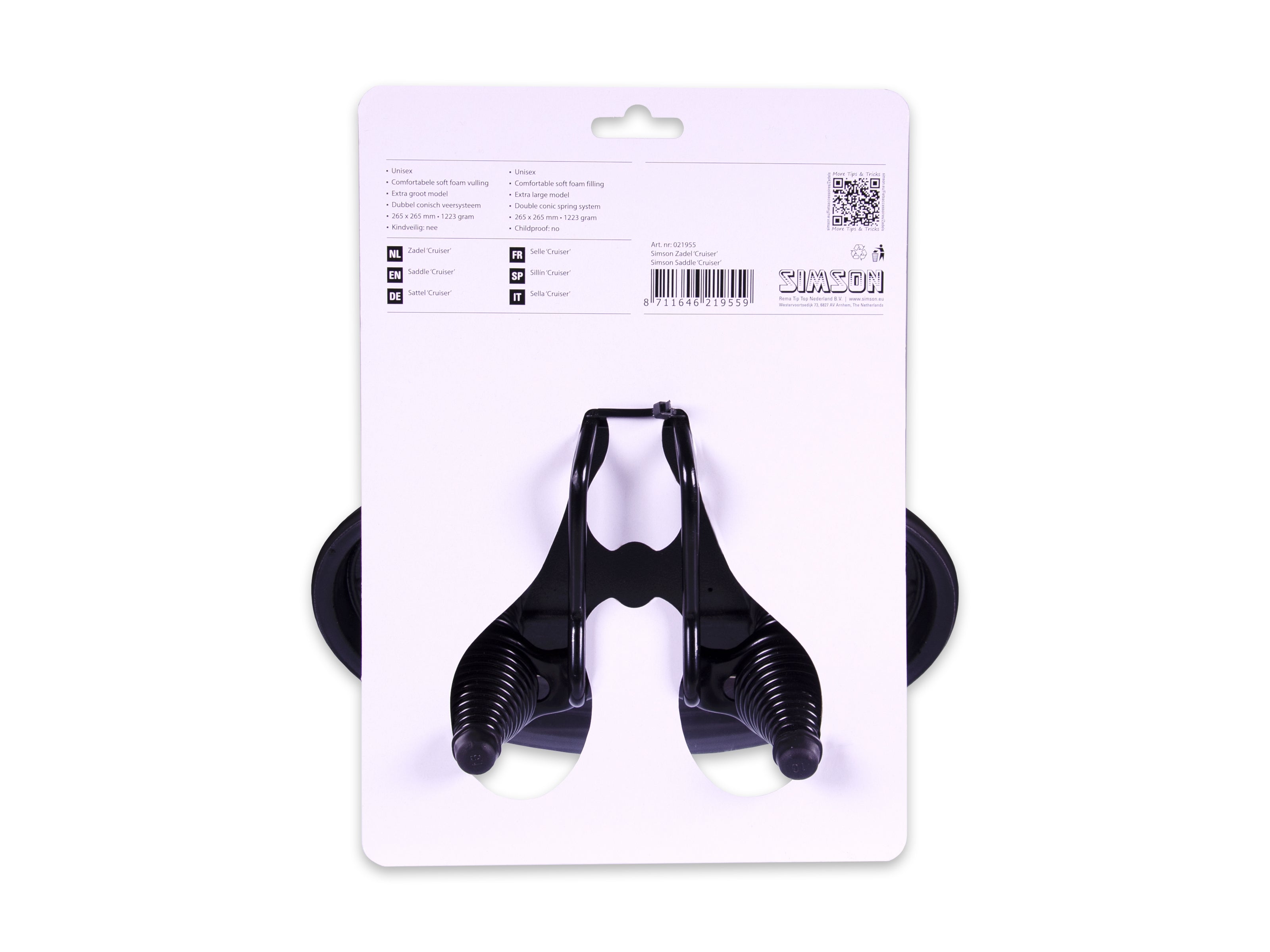Fietszadel Simson Cruiser - zwart