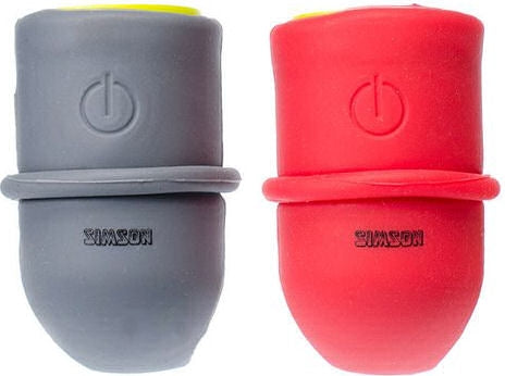 Simson Verlichtingsset LED ''Simmy'' - zwart/rood (batterij)