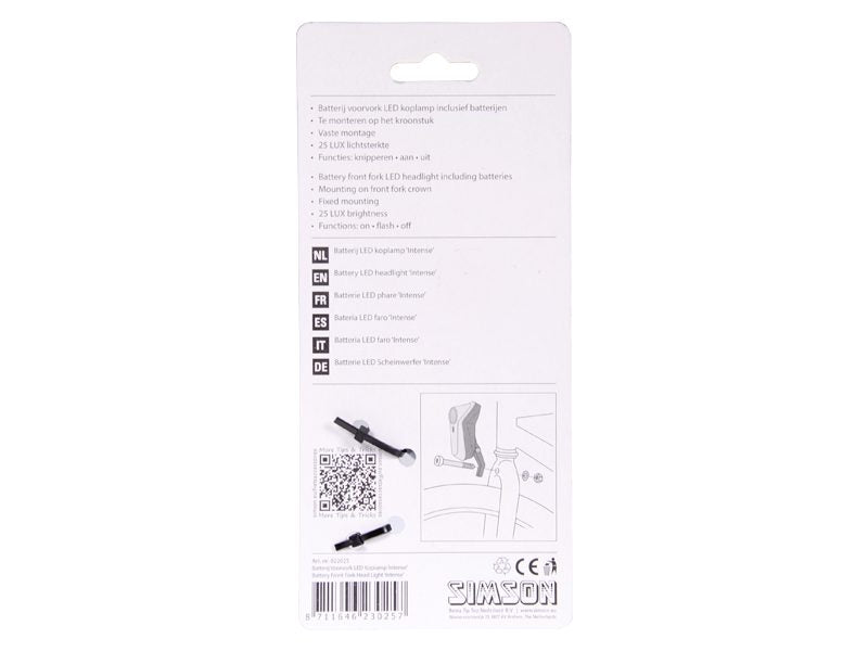 Simson Voorvork koplamp Intense Led - 25 Lux