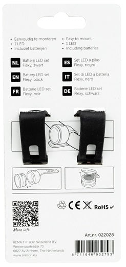 Verlichtingsset Simson 'Flexy' LED set - zwart