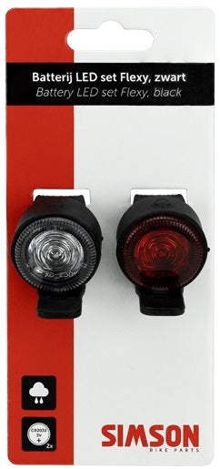 Verlichtingsset Simson 'Flexy' LED set - zwart