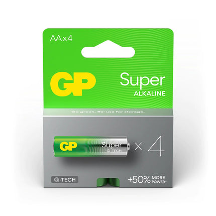 GP Super Alkaline AA-batterijen 4PK