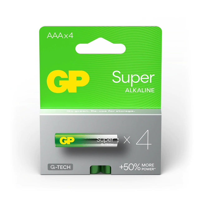 GP Super Alkaline AAA-batterijen 4PK
