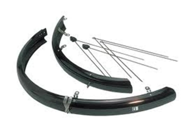 fiets spatbord - Eurofender Spatbordenset Rapido 26 Inch 58 mm Zwart