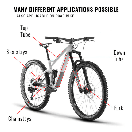 Fiets frame bescherming stickerset transparant – productafbeelding 3
