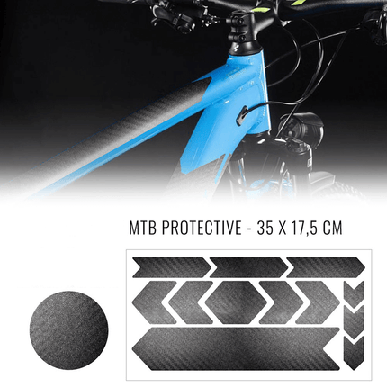 Fiets frame bescherming stickerset carbon look – productafbeelding 2