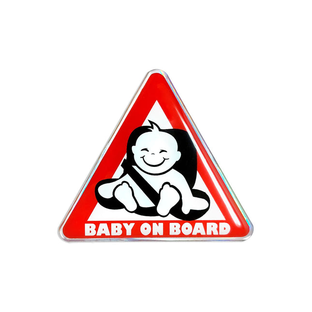 Baby on board 3D-sticker baby in stoeltje