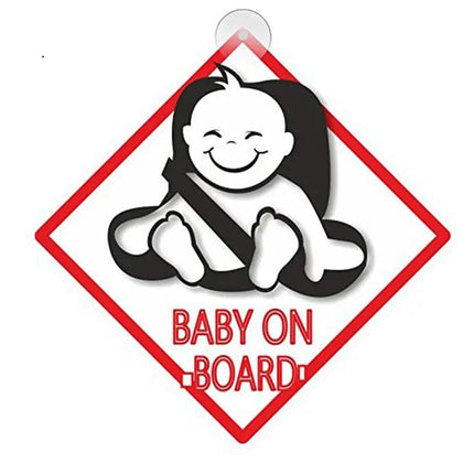 Baby on board bordje met zuignappen