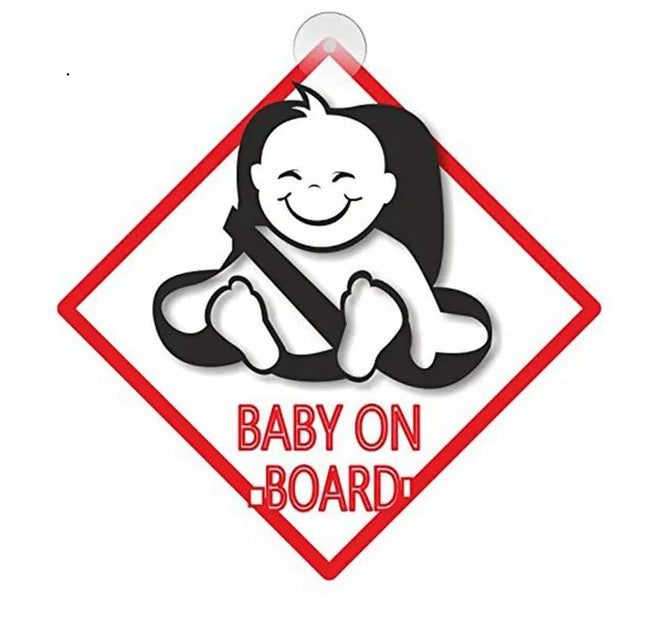 Baby on board-bordje met zuignappen