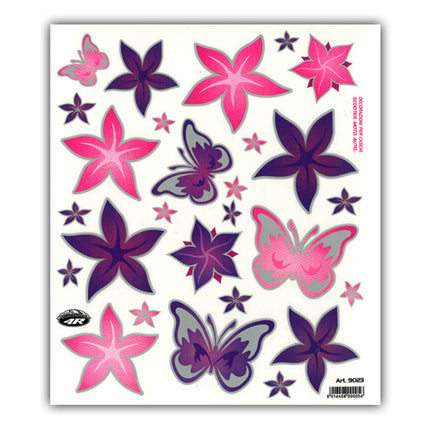 Stickerset bloemen & vlinders