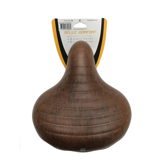 fiets zadel - Selle Comfort Wave bruin, zonder strop